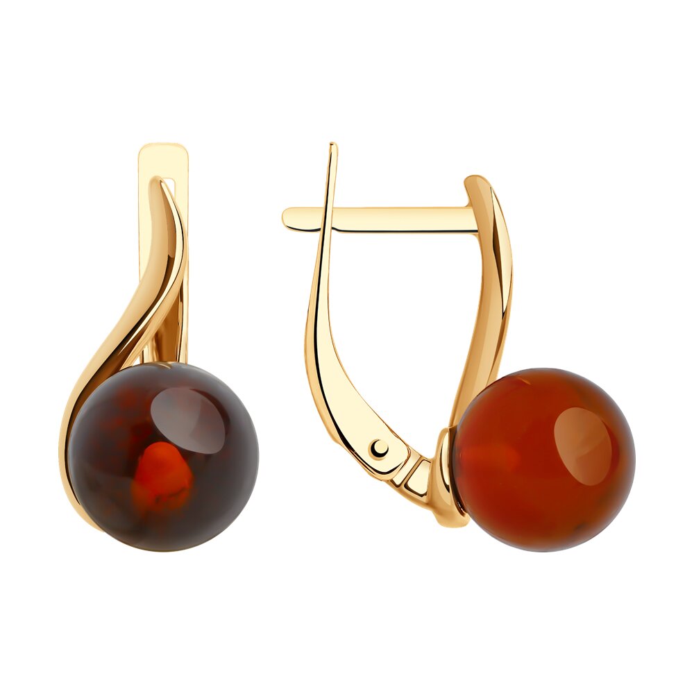 

Серьги из серебра SOKOLOV 83020310, янтарь, 83020310