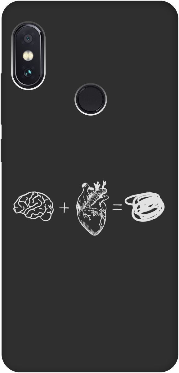 

Чехол на Xiaomi Redmi Note 5/Note 5 Pro "Brain Plus Heart W" черный, Черный;белый, 8485