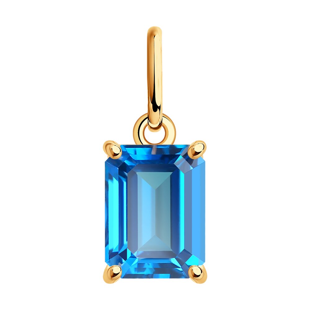 

Подвеска из серебра SOKOLOV 92030738, топаз, 92030738