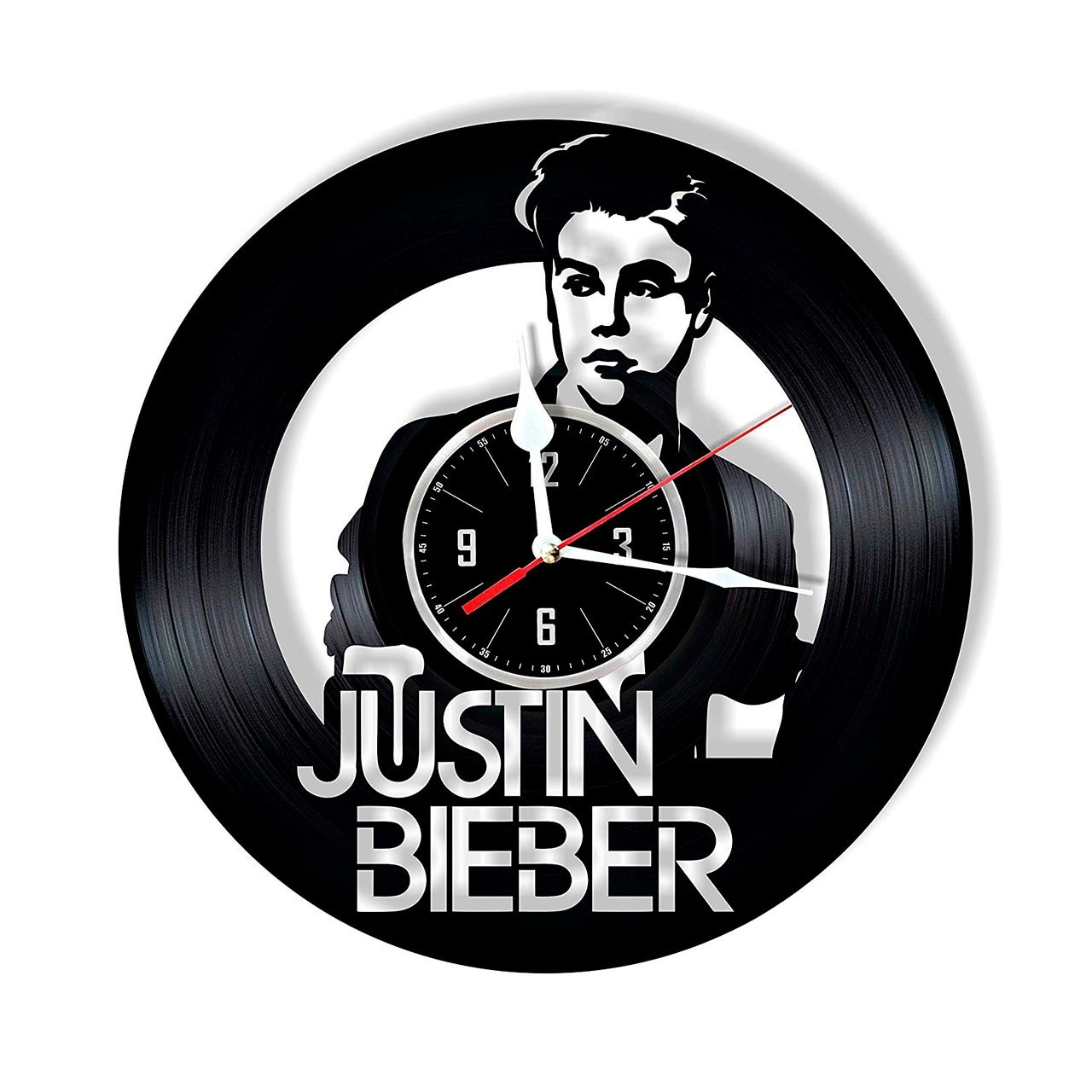 фото Часы из виниловой пластинки (c) vinyllab - justin bieber