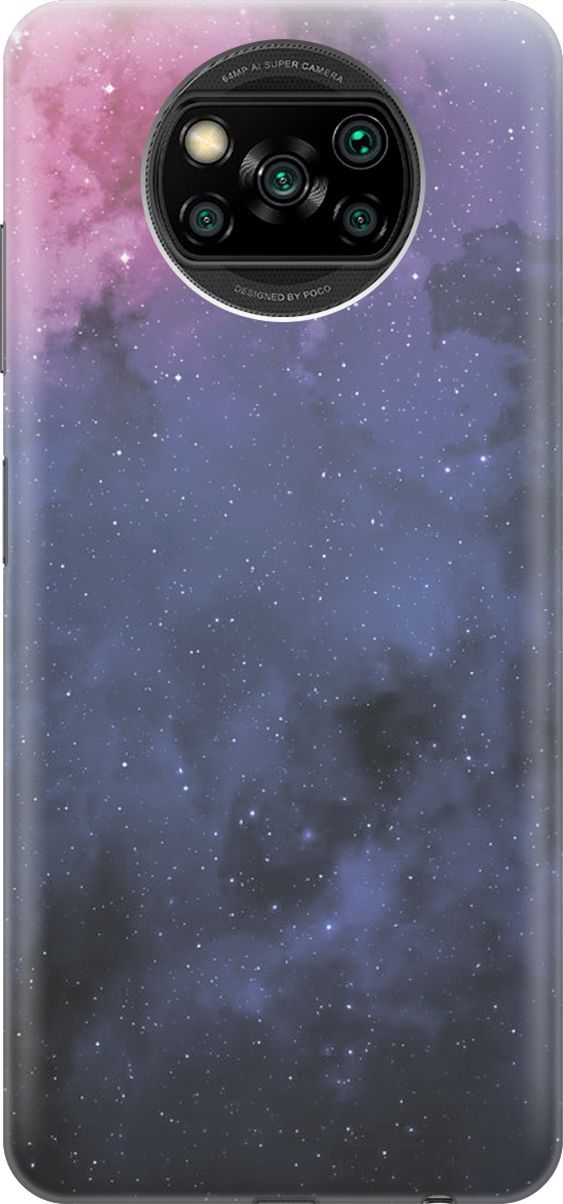 

Чехол на Xiaomi Poco X3 "Звездное зарево", Голубой;синий, 249