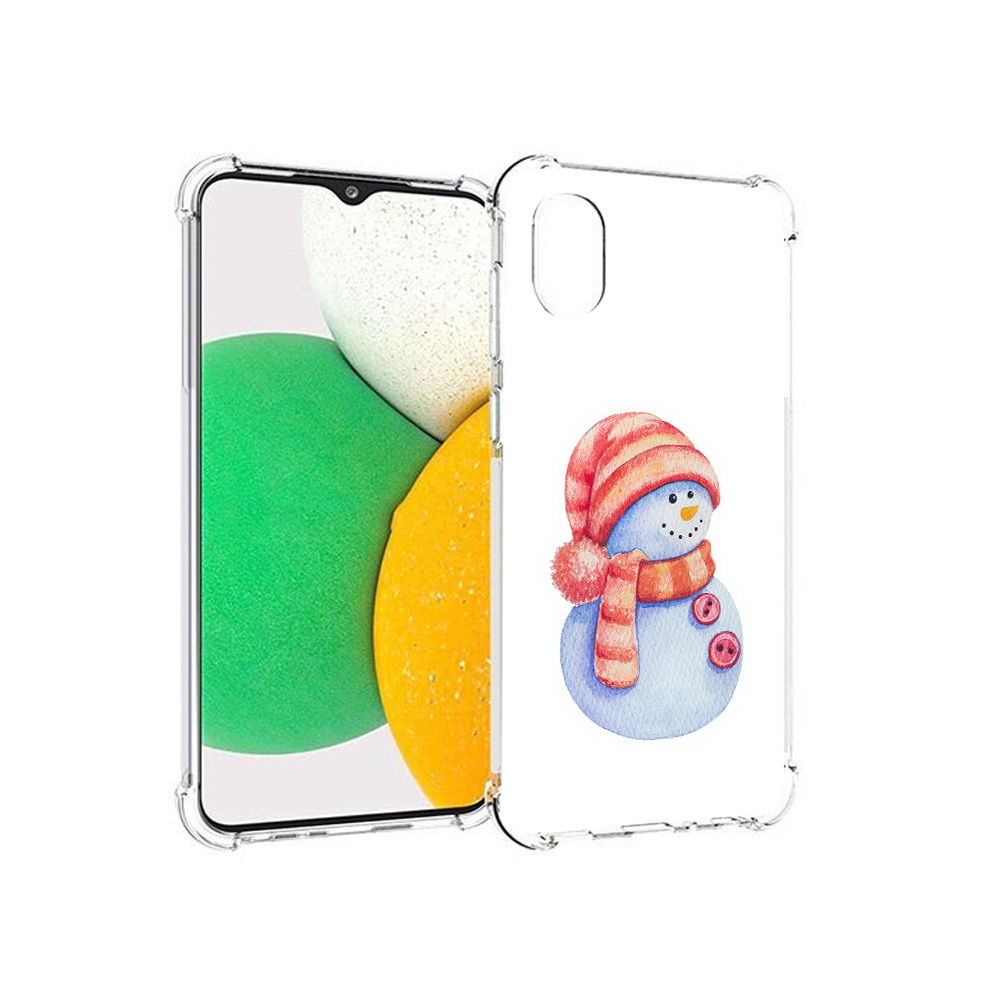 

Чехол MyPads Tocco для Samsung Galaxy A03 Core Веселый снеговик (PT224480.538.44), Прозрачный, Tocco