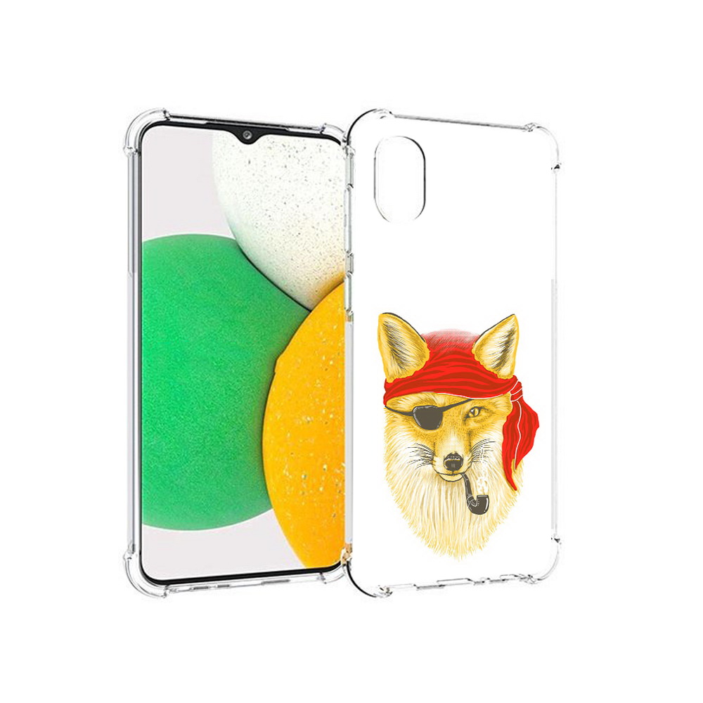 

Чехол MyPads Tocco для Samsung Galaxy A03 Core лиса-пират (PT224480.538.440), Прозрачный, Tocco