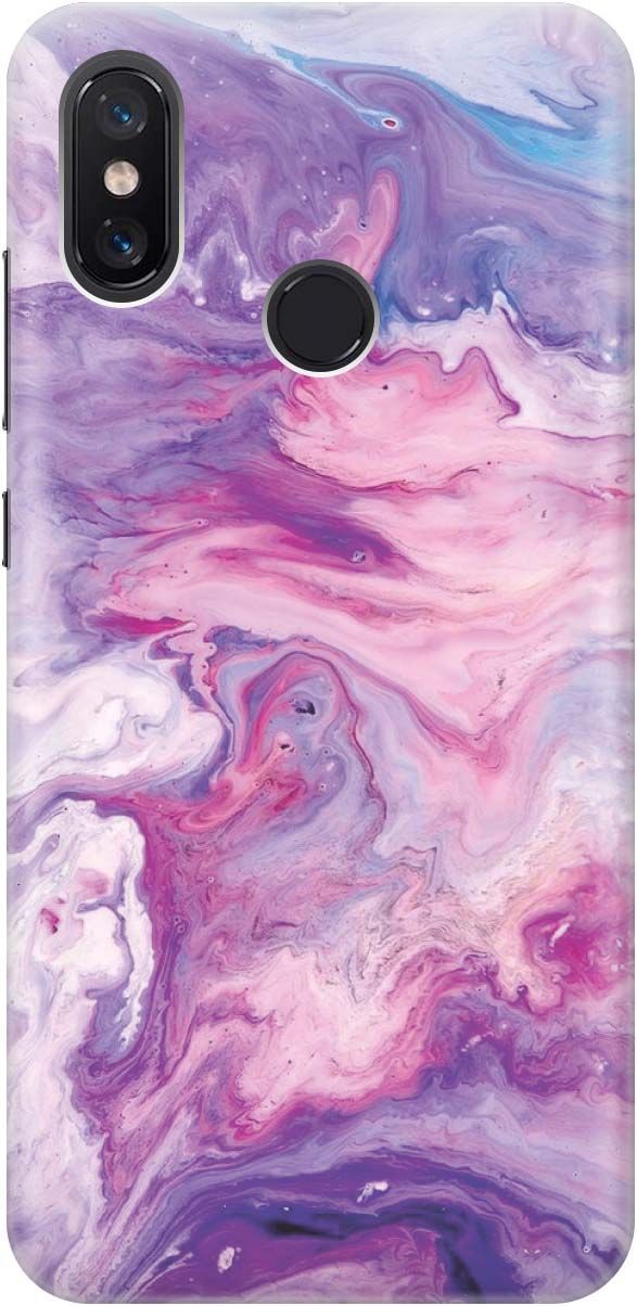 

Силиконовый чехол на Xiaomi Mi 8 "Сиреневый мрамор", Фиолетовый, 1212