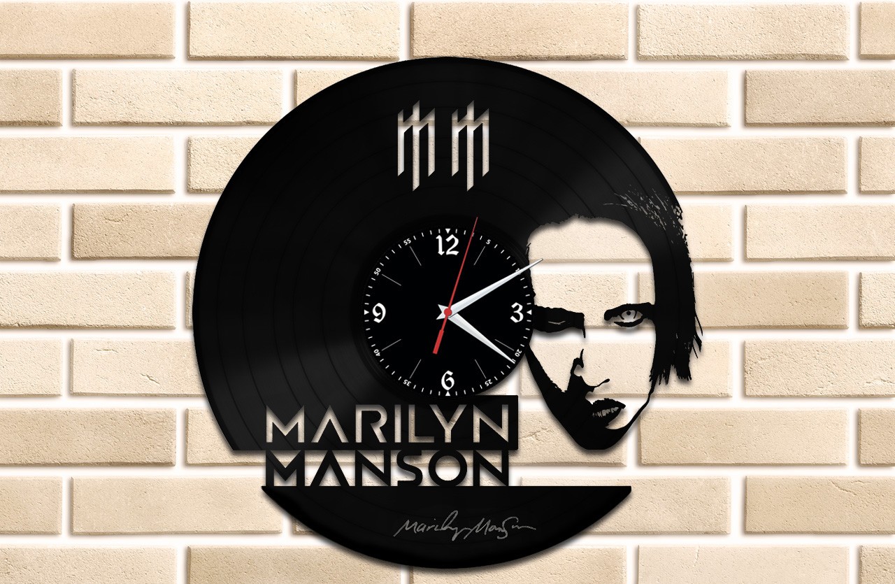 фото Часы из виниловой пластинки (c) vinyllab - marilyn manson