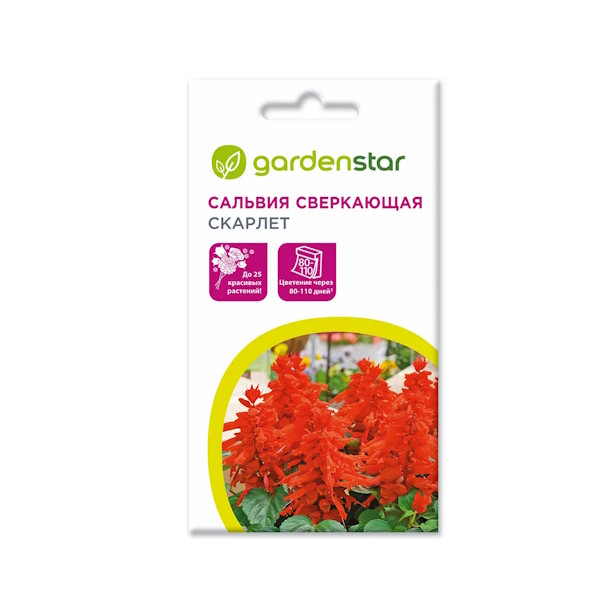 Семена Сальвия Сверкающая Скарлет Garden Star 0,1 г