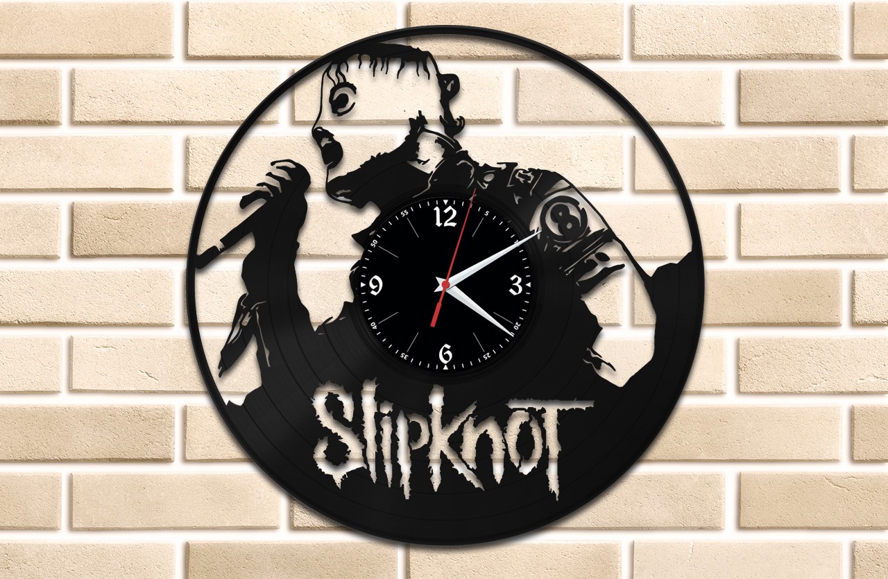 фото Часы из виниловой пластинки (c) vinyllab - slipknot