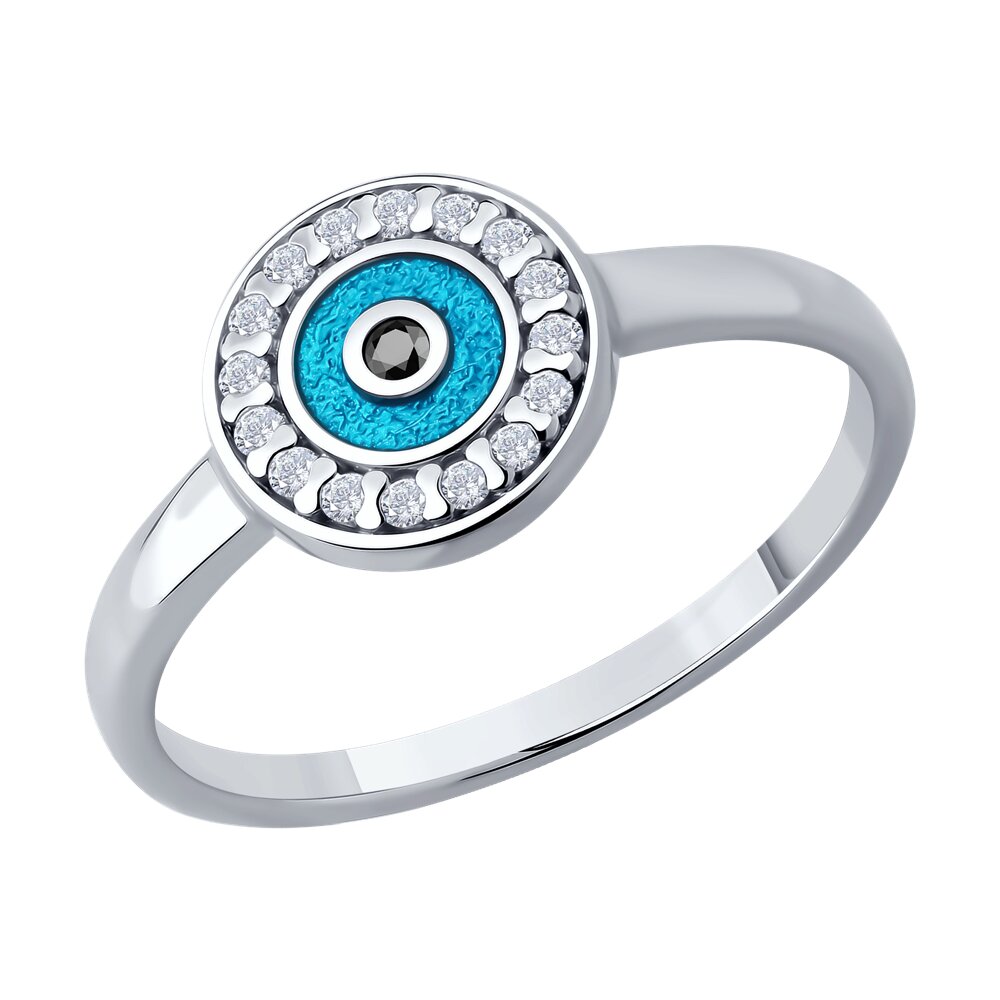 

Кольцо из серебра р. 17 Diamant 94-110-02227-1, фианит/эмаль, 94-110-02227-1