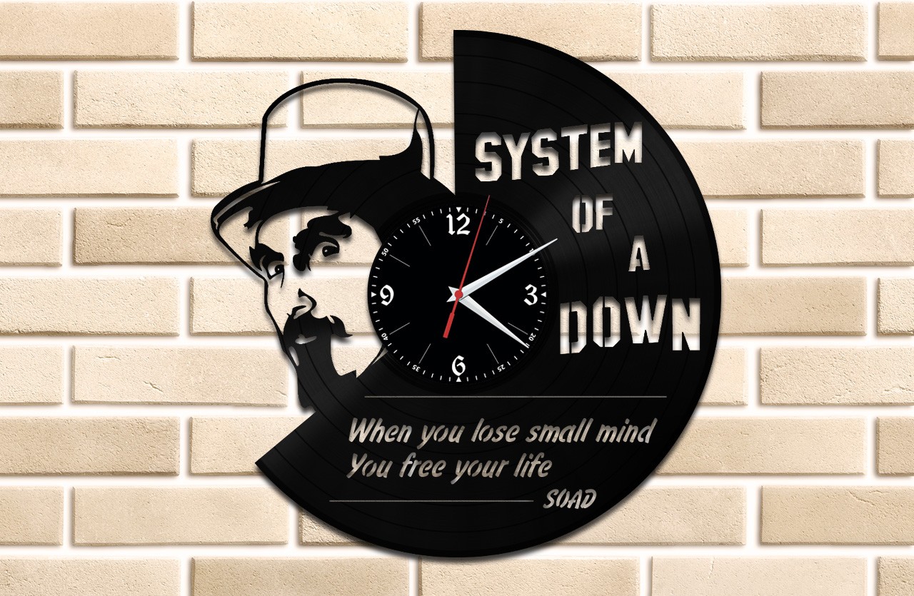 Down hours. Часы из виниловых пластинок System of a down. Часы из виниловых пластинок рок. System of a down пластинка.