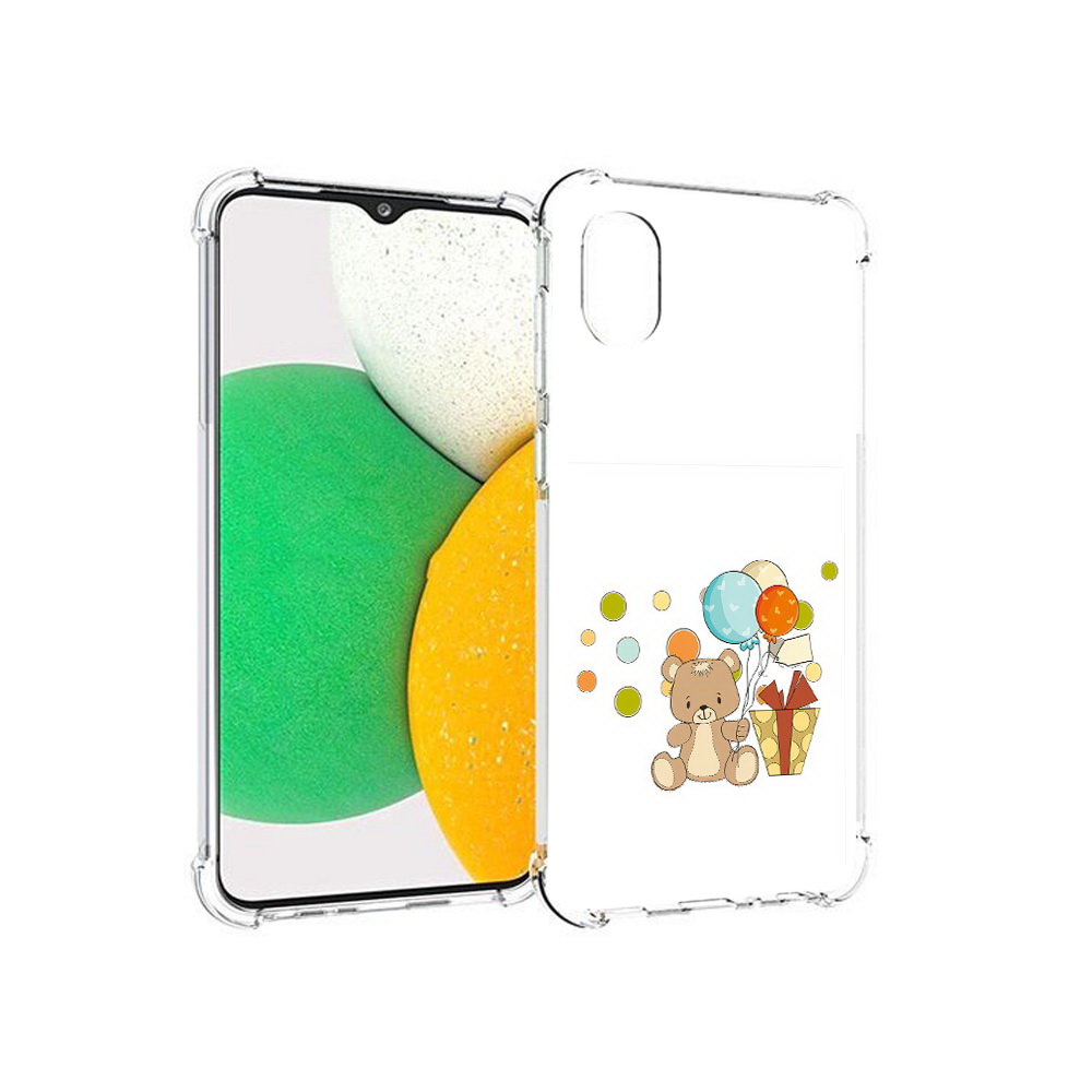 

Чехол MyPads Tocco для Samsung Galaxy A03 Core медвеженок с подарком (PT224480.538.470), Прозрачный, Tocco