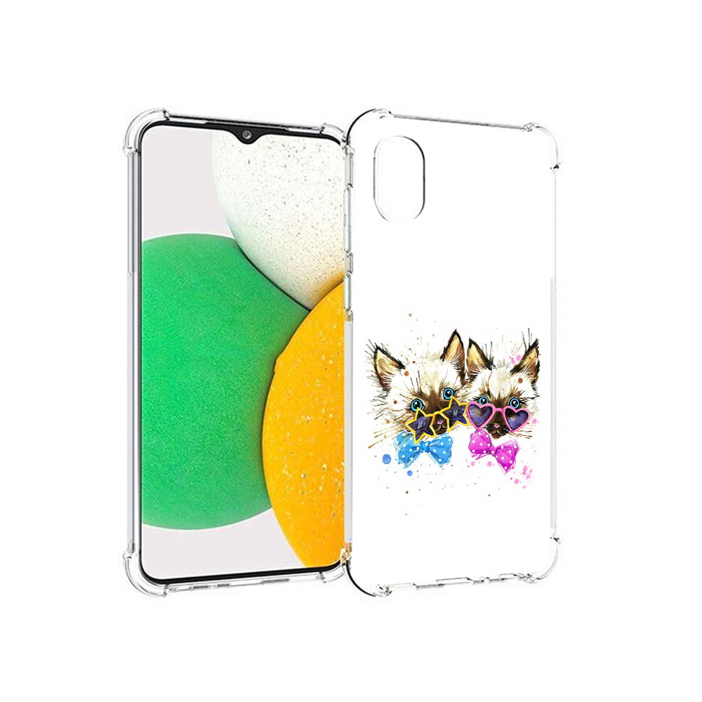 

Чехол MyPads Tocco для Samsung Galaxy A03 Core милые котята (PT224480.538.474), Прозрачный, Tocco