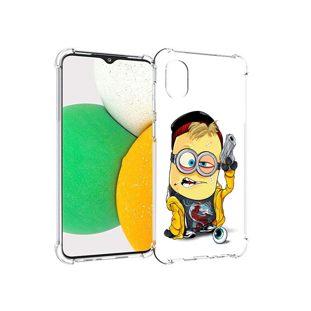 

Чехол MyPads Tocco для Samsung Galaxy A03 Core миньон бандит (PT224480.538.475), Прозрачный, Tocco
