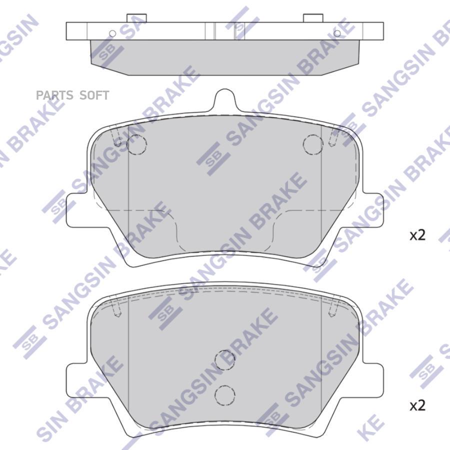 

Колодки Задние Volvo Xc40 2017- Sp2590 1Шт Sangsin Brake Sp2590