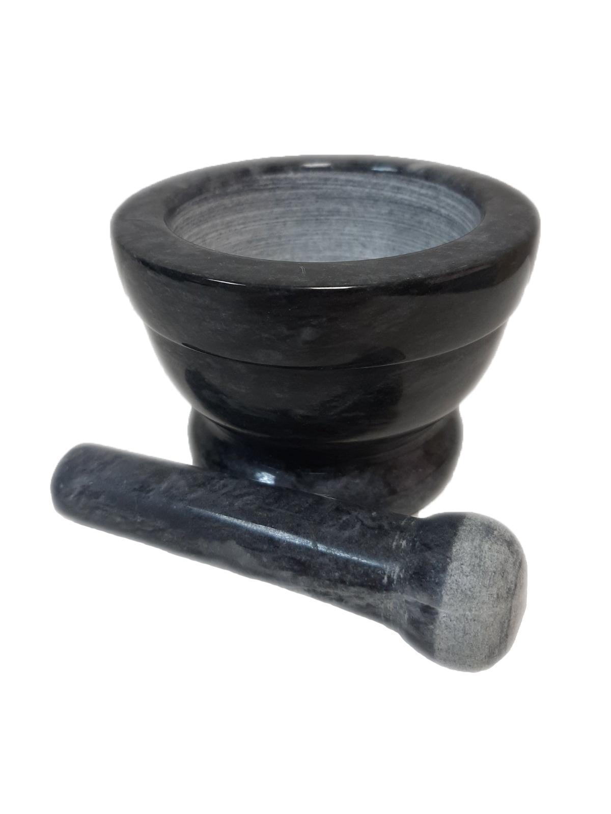 Гранитная ступка с пестиком 04123509 черный, 7,5х10 см
