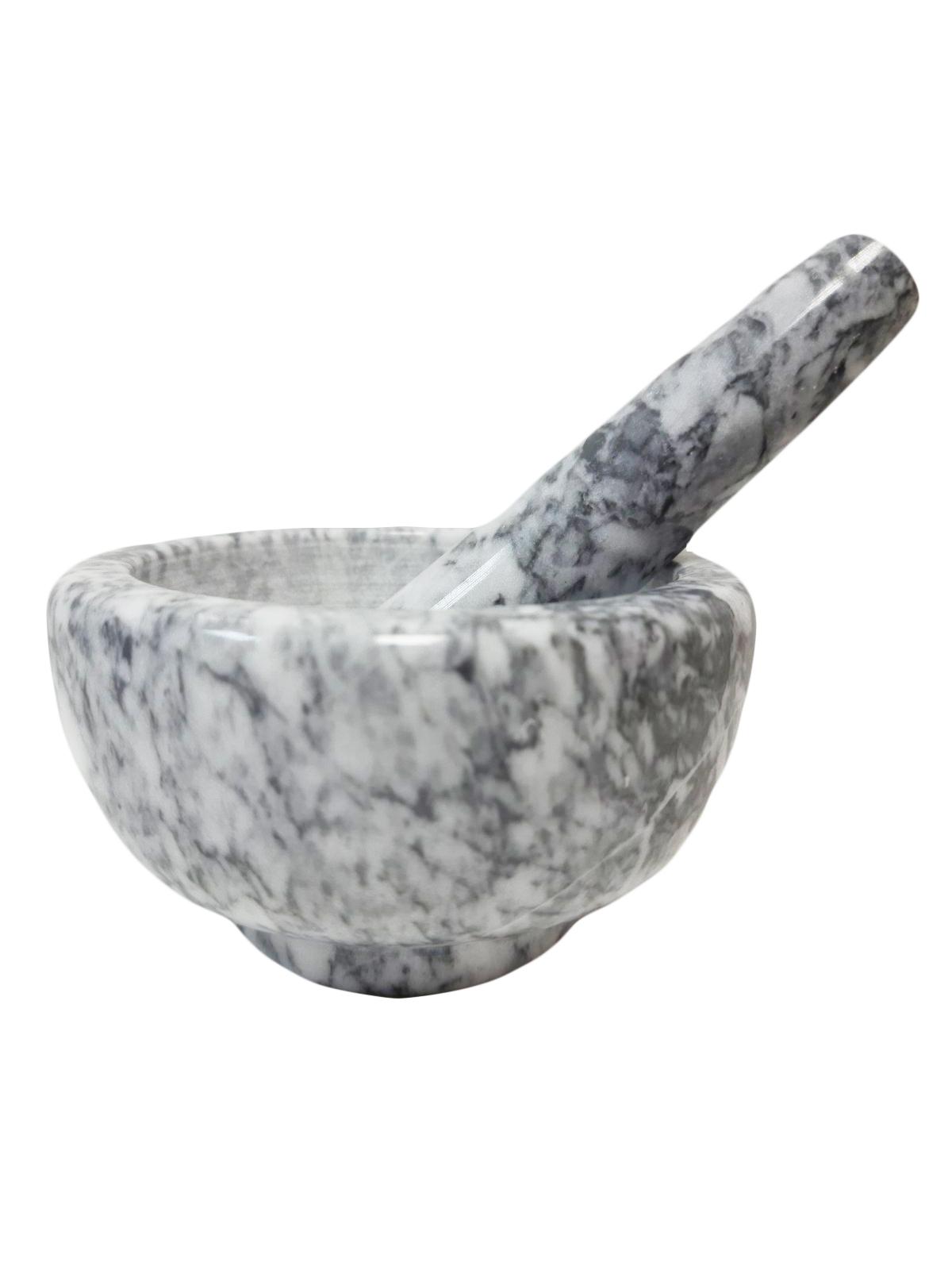 Гранитная ступка с пестиком 04123516 серый, 6,5х11,5 см