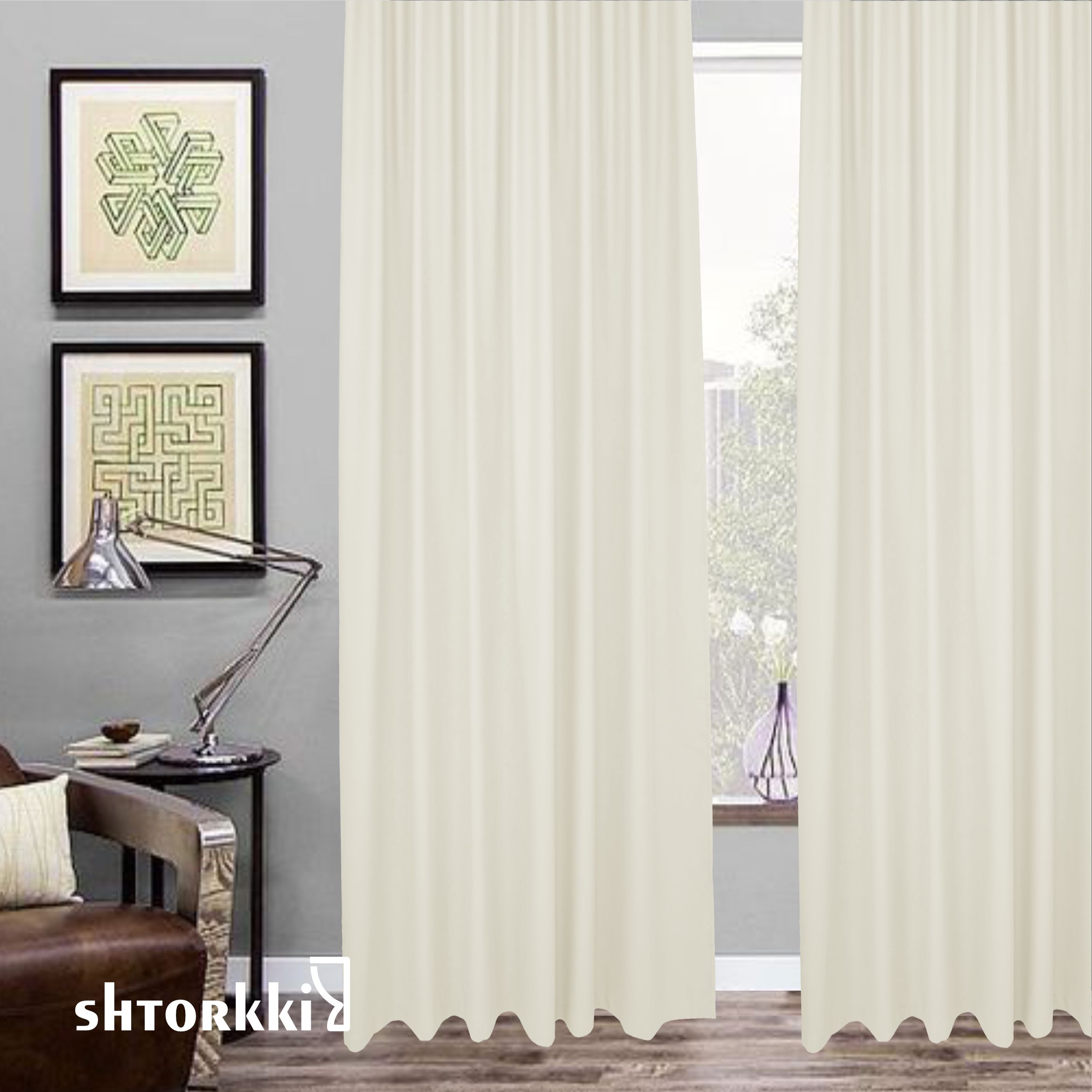 

Шторы shtorkki интерьерные блэкаут Ivory 500х264 см, IBL-3