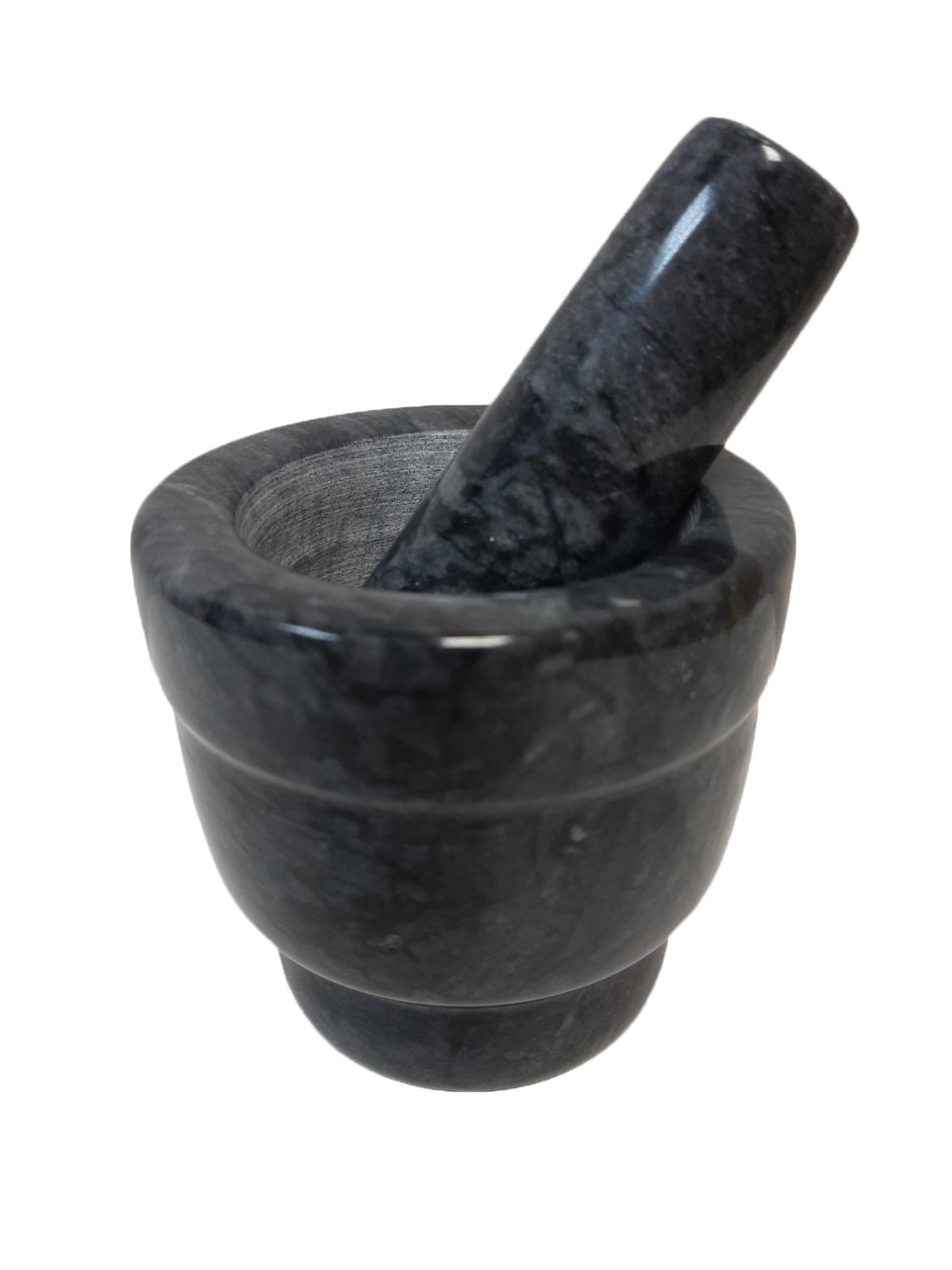 Гранитная ступка с пестиком 04123521 черный, 8х8 см