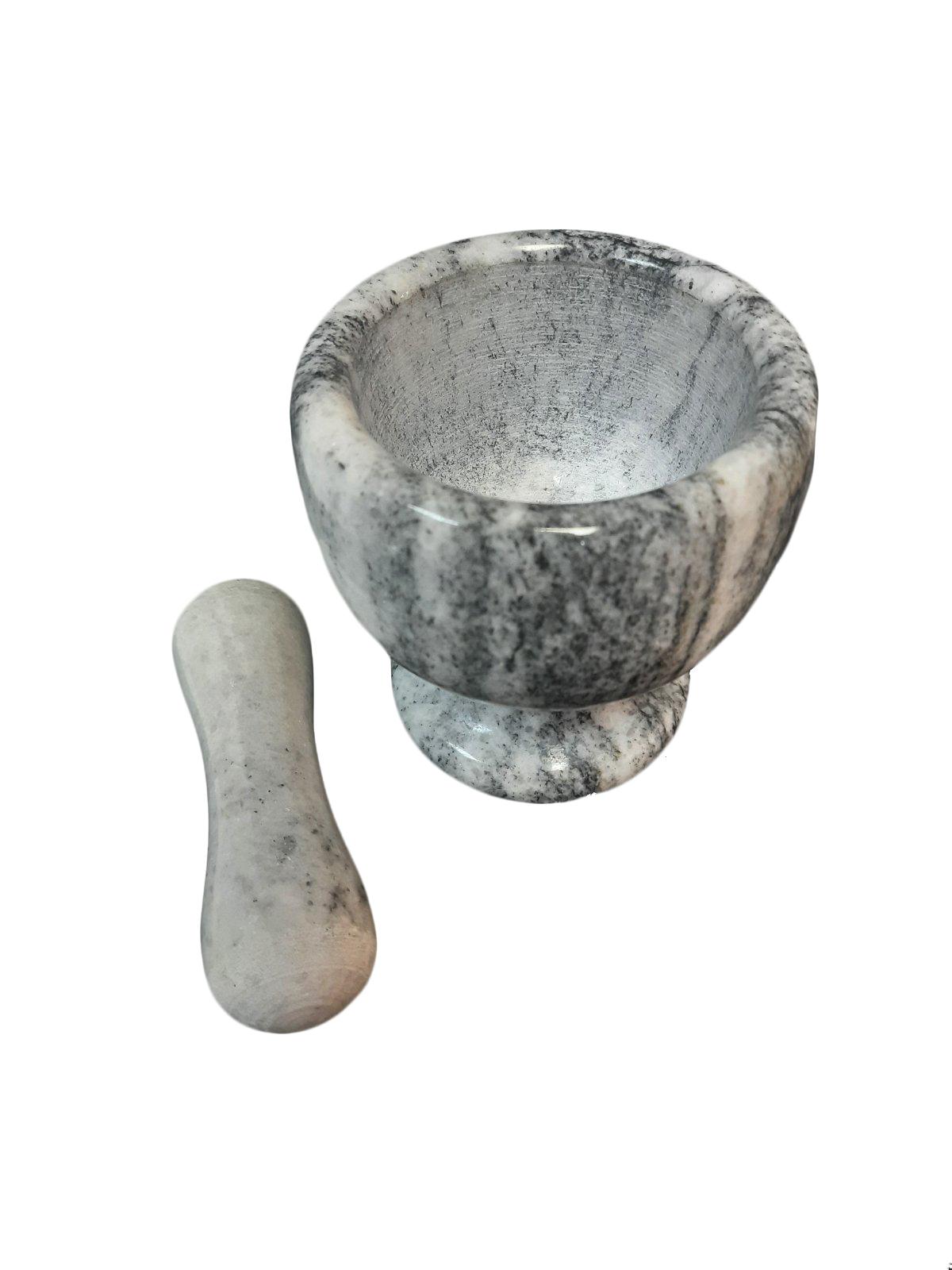 Гранитная ступка с пестиком 04123526 серый 13х12,5 см