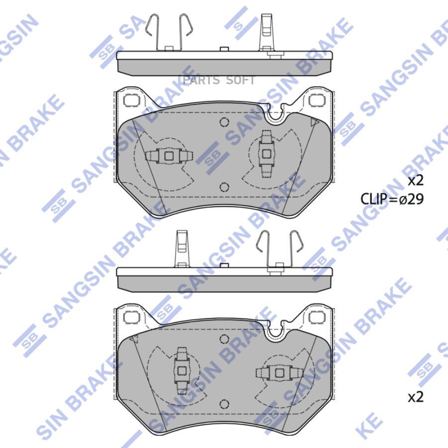 

Колодки Тормозные Audi Q5 (1Lh) 16- Передние Sangsin Brake Sp4518