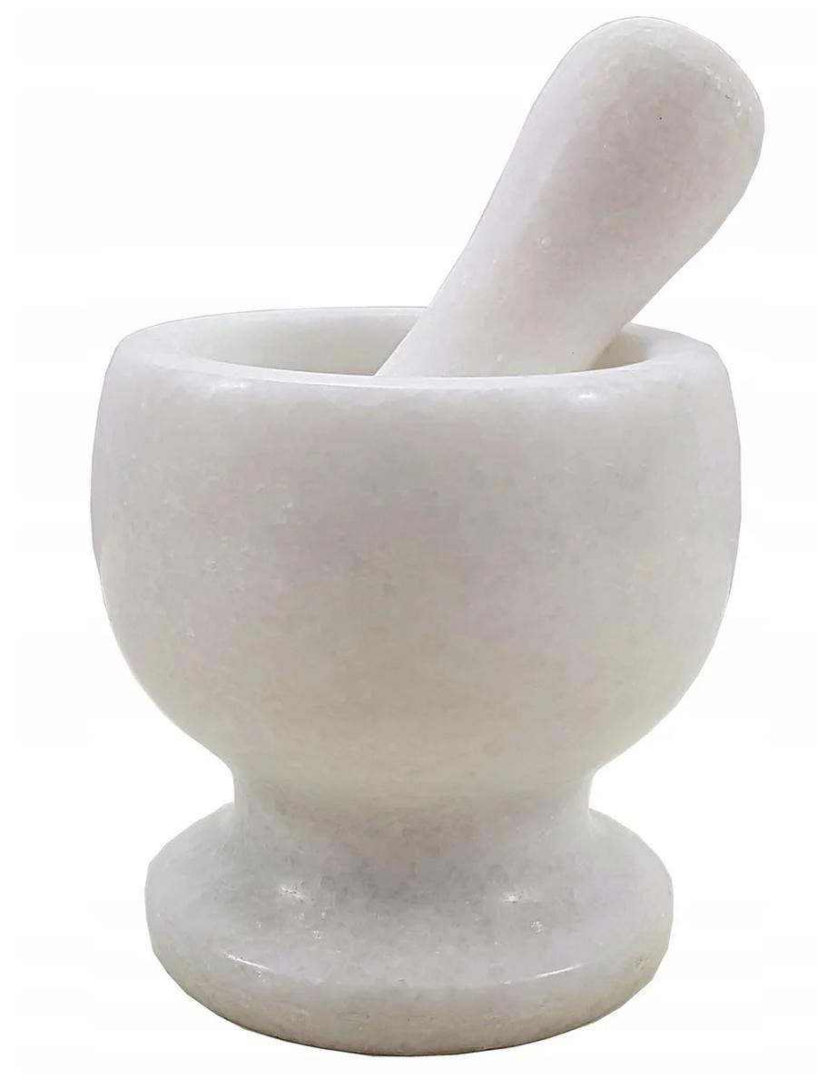 Гранитная ступка с пестиком 04123527 белый, 10.5х10.5 см