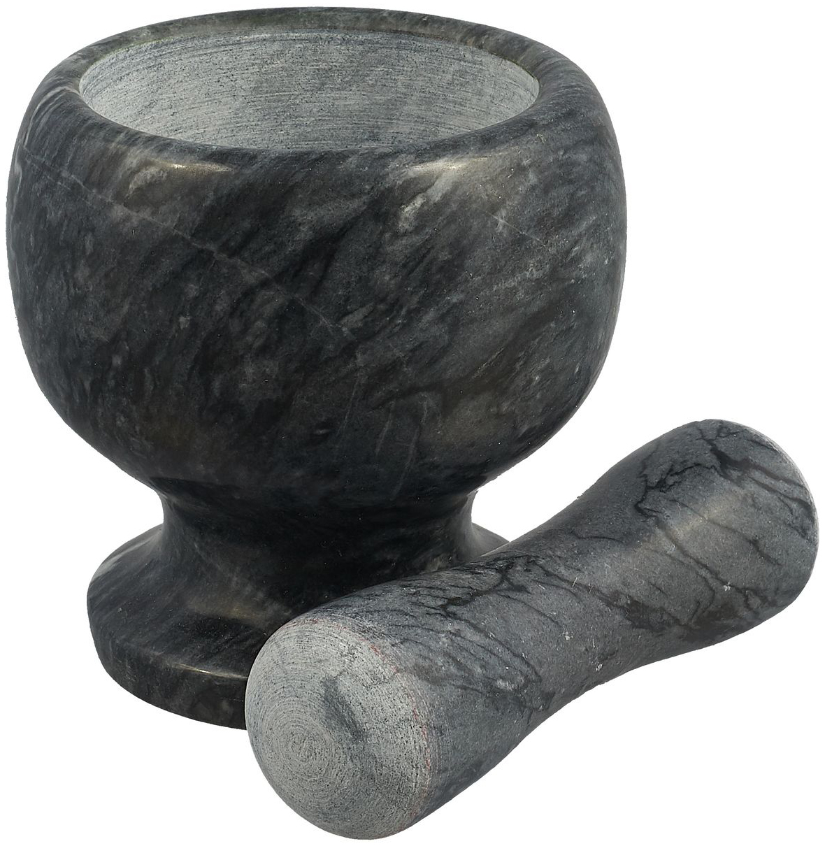 Гранитная ступка с пестиком 04123529 черный, 10.5х10.5 см