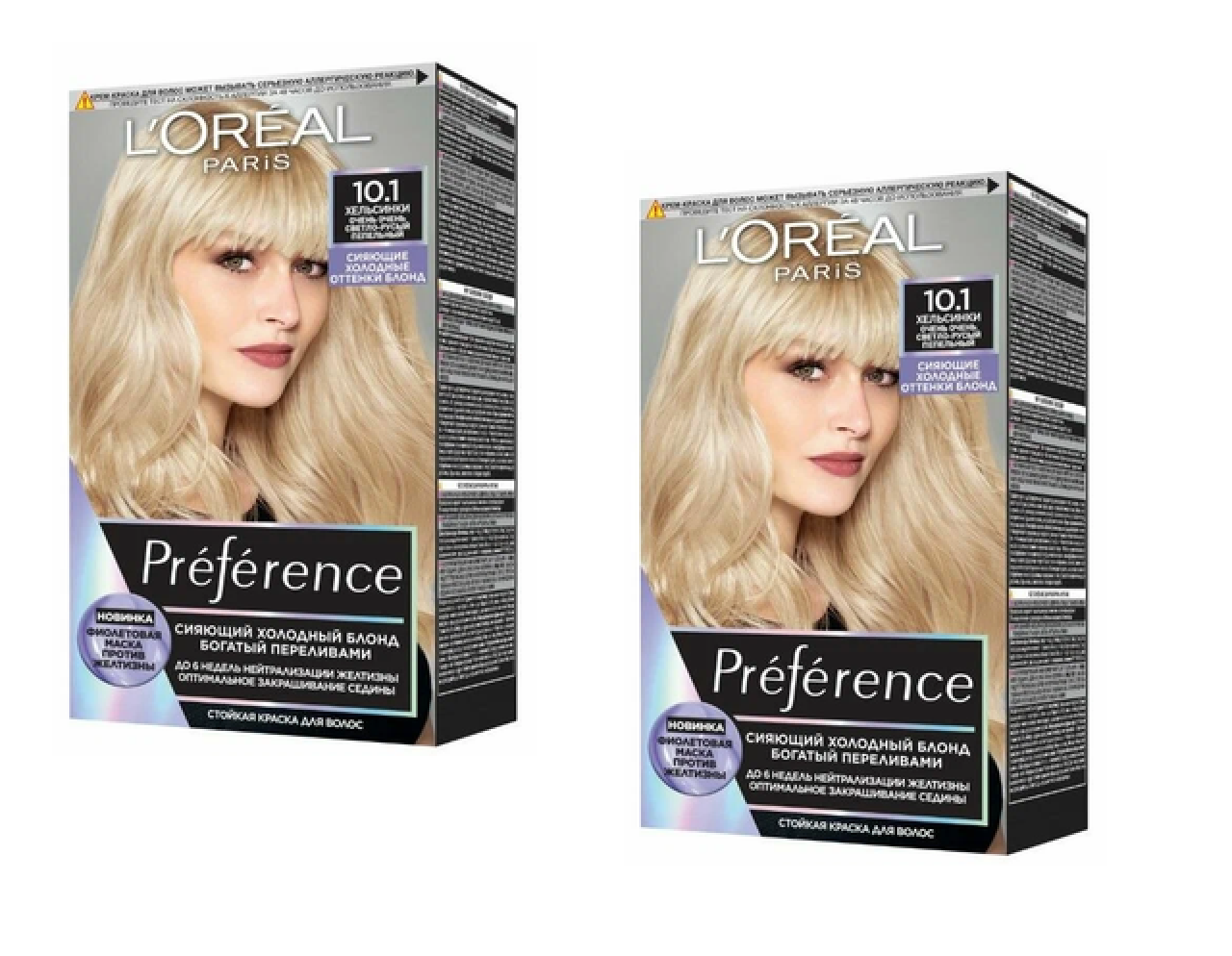 

Краска для волос L'Oreal Paris Preference COOL BLONDS 10.1 HELSINKI 950 2 шт
