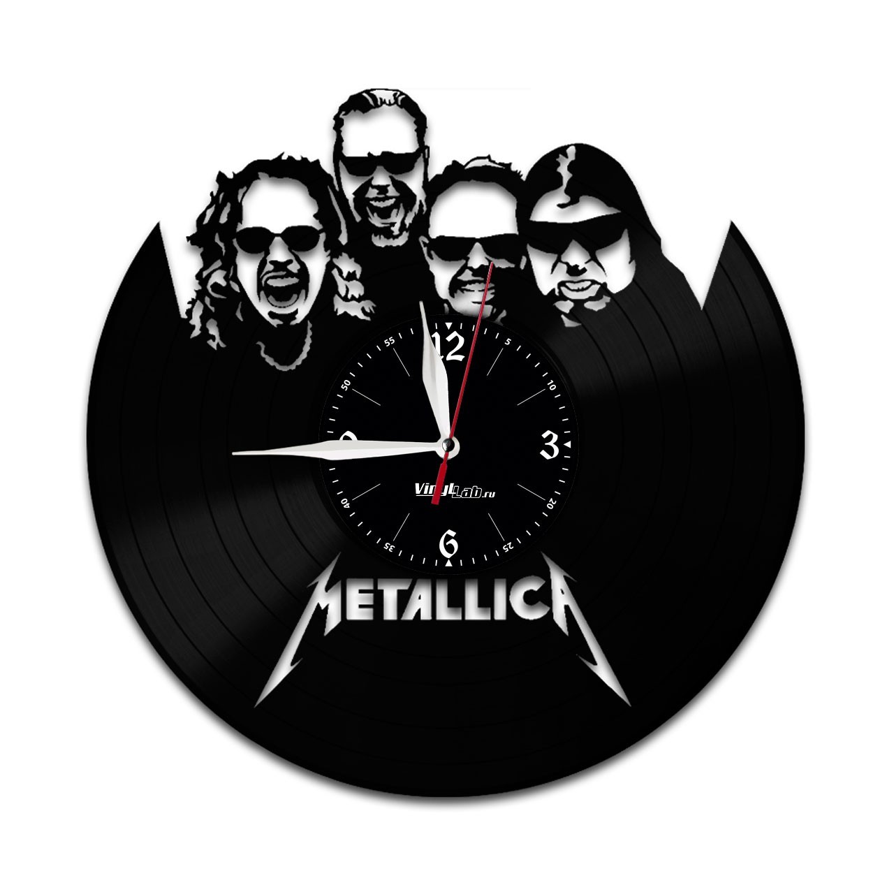 фото Часы из виниловой пластинки (c) vinyllab - metallica