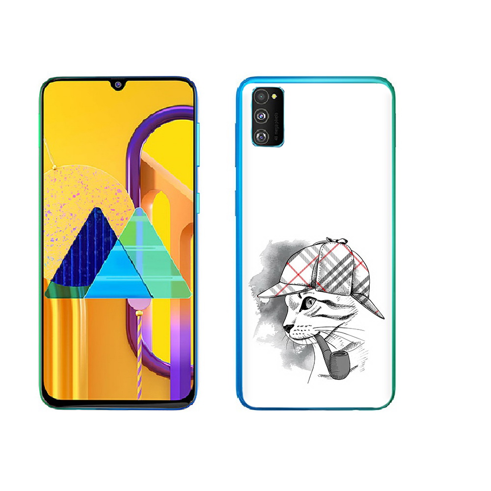 Чехол MyPads Tocco для Samsung Galaxy M23 кошка с трубкой (PT227329.604.405)