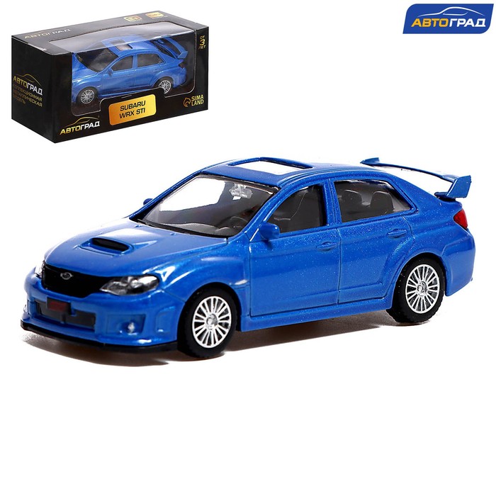 

Машина металлическая SUBARU WRX STI, 1:43, цвет синий, Металлический транспорт