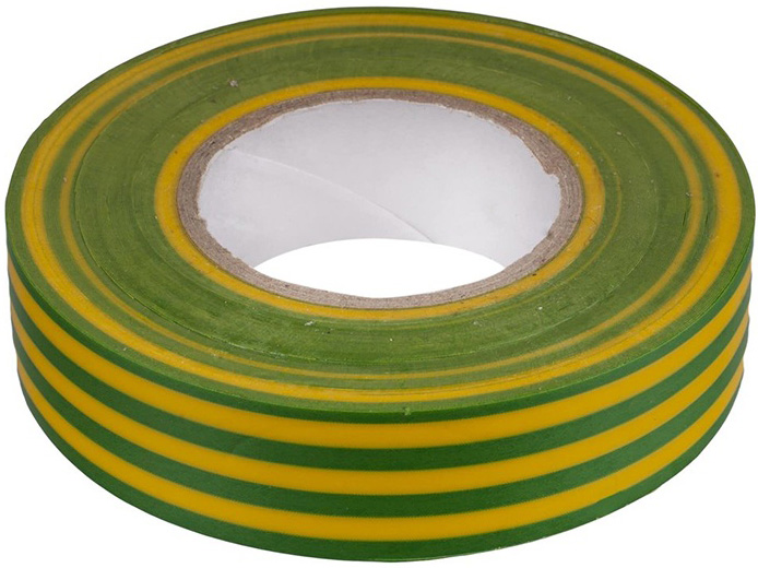 Изоляционная лента ПВХ 19мм желто-зеленый (20м)