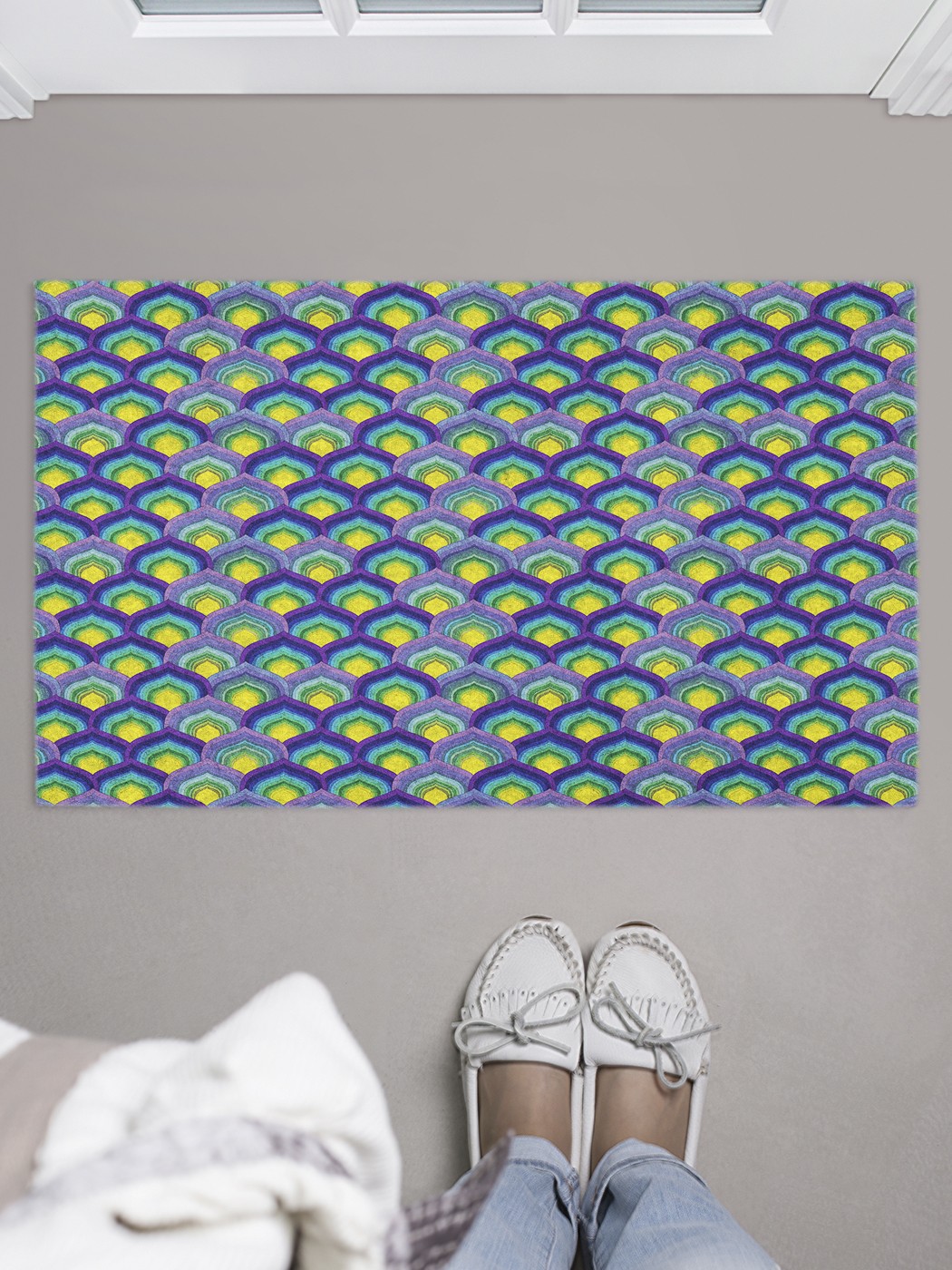 

Придверный коврик в прихожую для обуви, на резиновой основе, 75x45 см door_51570 JoyArty