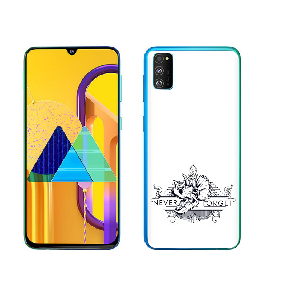 

Чехол MyPads Tocco для Samsung Galaxy M23 логотип носорога никогда не забуду, Прозрачный, Tocco