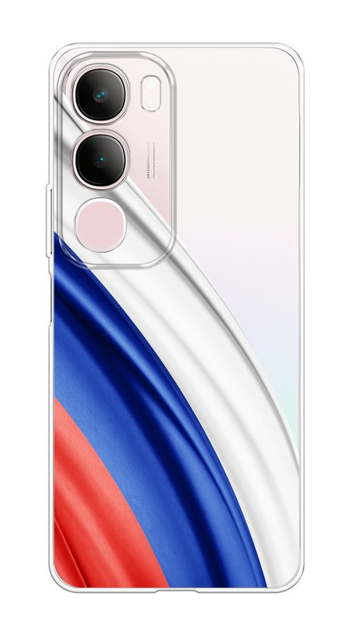 

Чехол на Vivo Y19s Флаг России уголок, Белый;синий;красный;прозрачный, 2612350-1