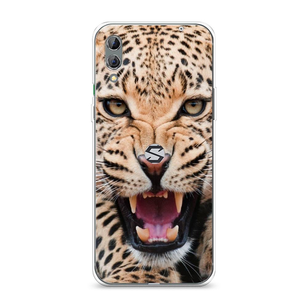 

Чехол на Xiaomi Black Shark 2 "Леопард 3d", Бежевый;черный, 36350-6