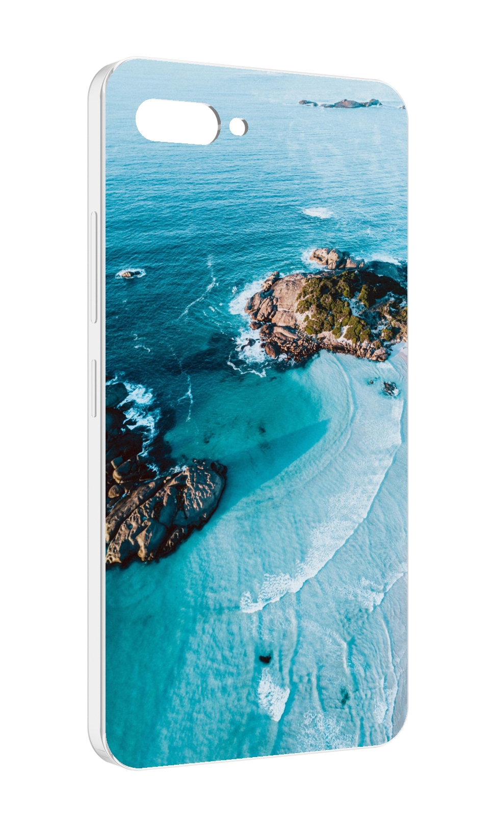 

Чехол MyPads красивый голубой залив для ITEL A25 / ITEL A25 Pro / ITEL A35, Прозрачный, Tocco