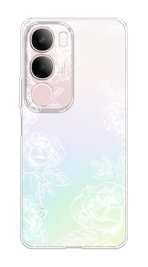 

Чехол на Vivo Y19s Розы графика, Черный;серый, 2612350-1