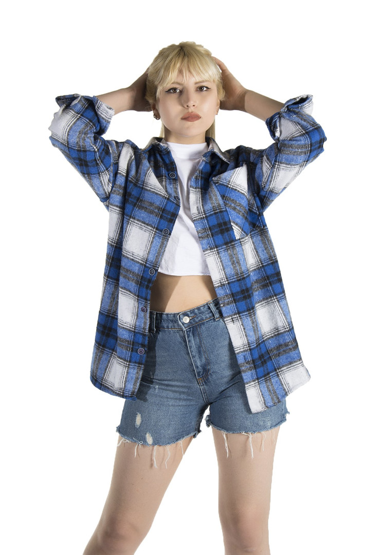 

Рубашка женская Terapi Men 26342 синяя L-XL (доставка из-за рубежа), Синий, 26342
