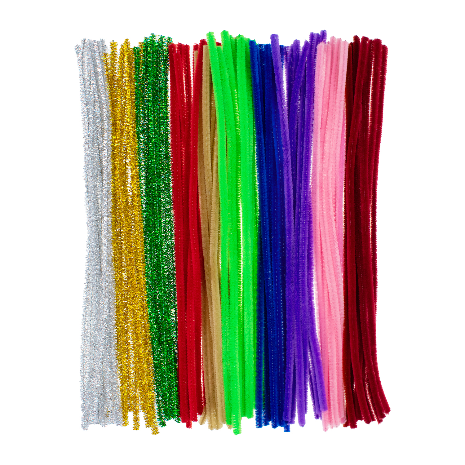 Проволока для плетения синельная Дамское счастье с ворсом 0,6х30 см, 10 цветов, 100 штук