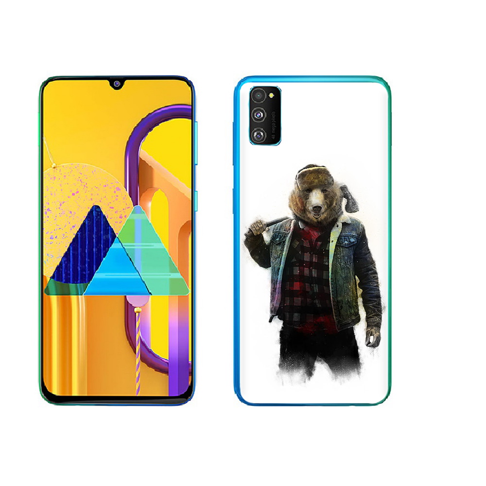 

Чехол MyPads Tocco для Samsung Galaxy M23 медведь с топором (PT227329.604.469), Прозрачный, Tocco