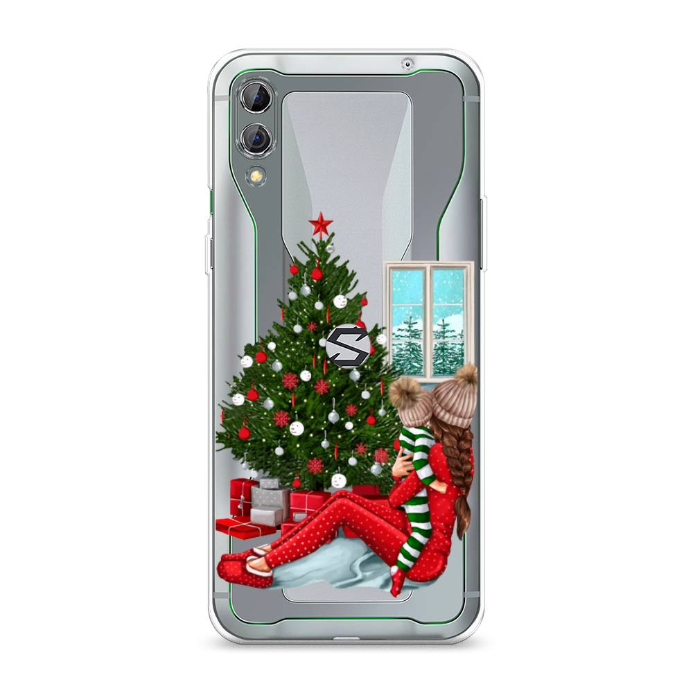 

Чехол на Xiaomi Black Shark 2 "Новый год с мамой", Красный;зеленый;голубой, 36350-6