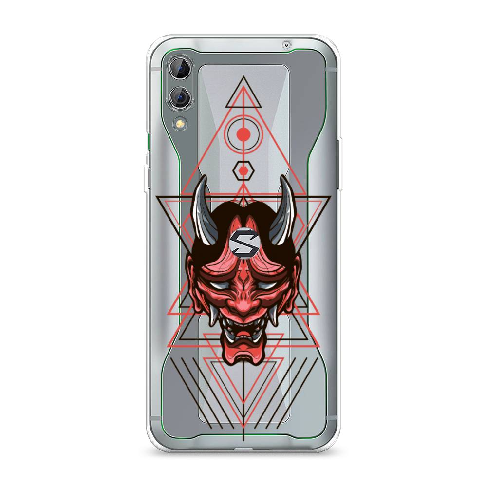 

Чехол на Xiaomi Black Shark 2 "Hanya Oni mask", Серый;красный;черный, 36350-4