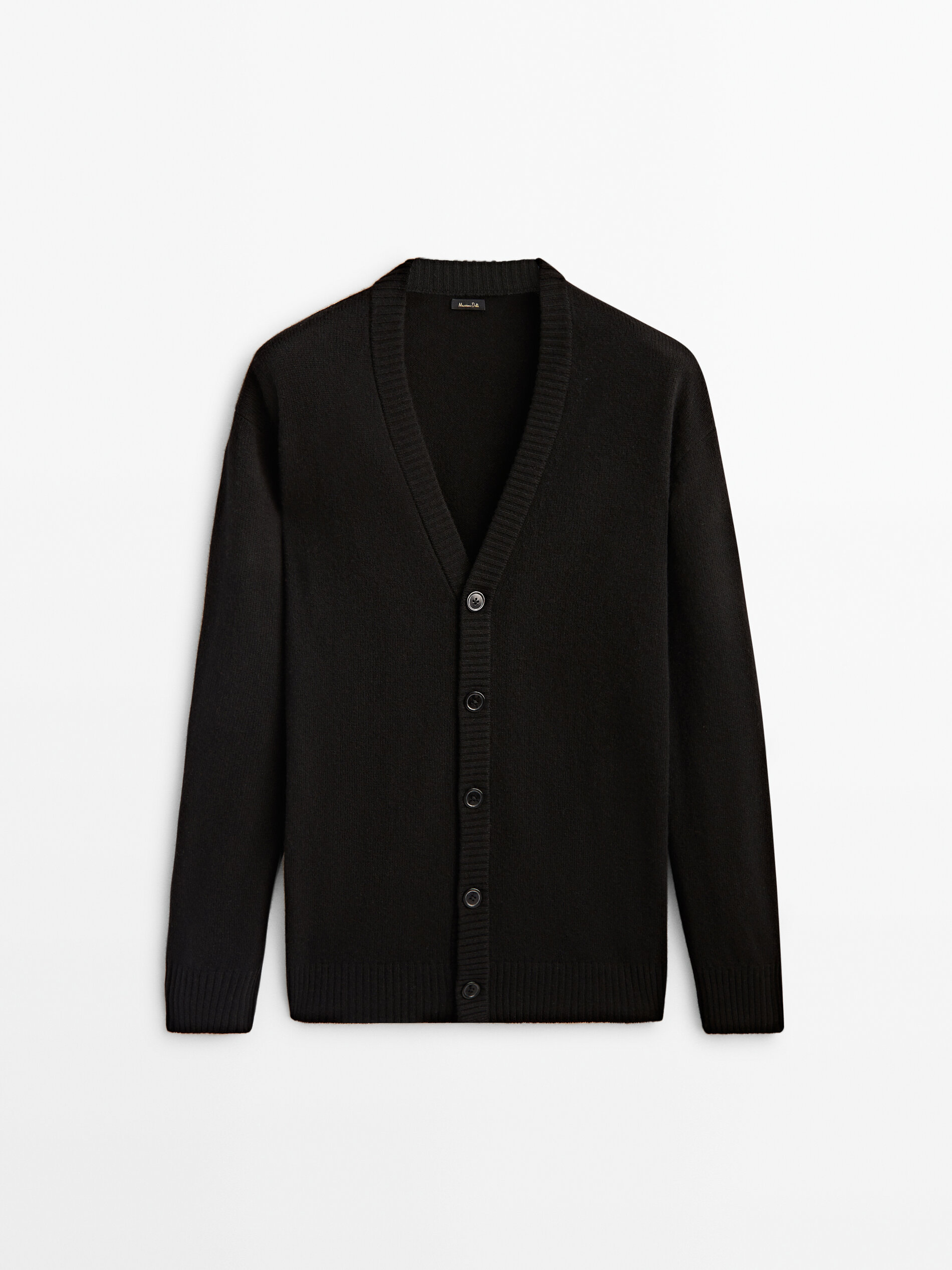 

Кардиган мужской Massimo Dutti 00903415800 черный XL, 00903415800