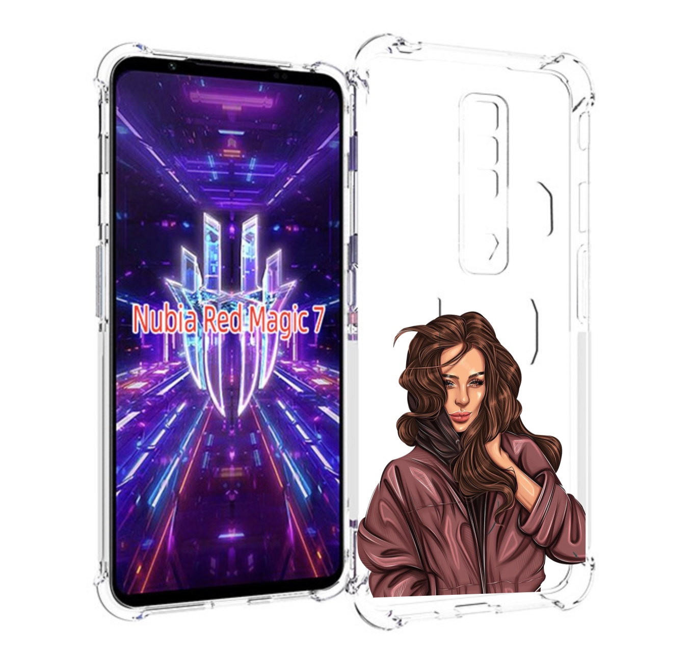 

Чехол MyPads Арт-рисунок-девушки для ZTE Nubia Red Magic 7, Прозрачный, Tocco