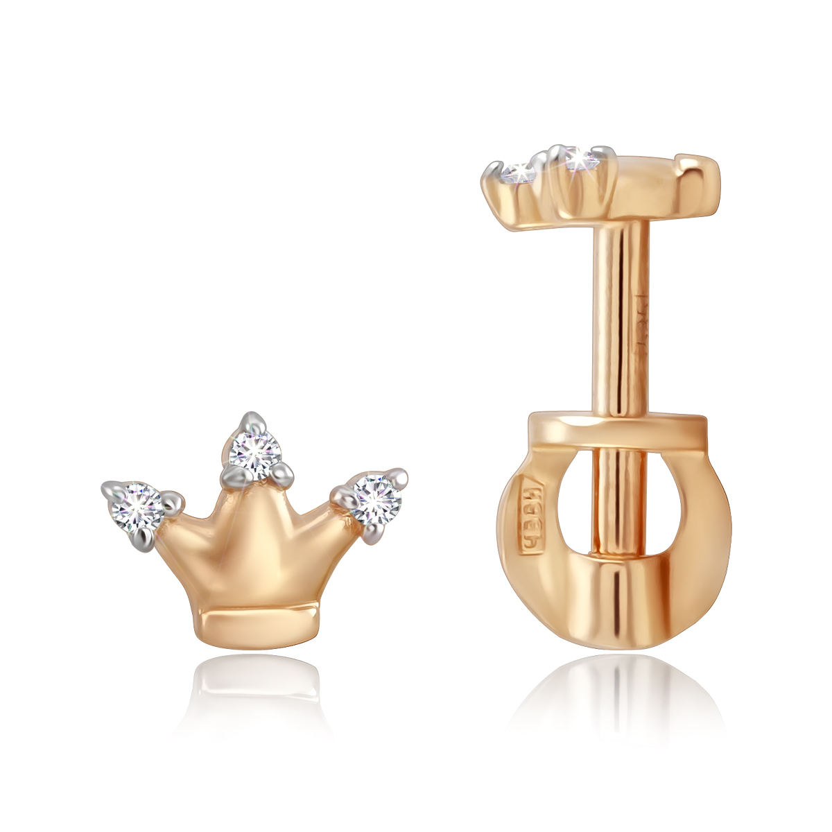 

Серьги пусеты из золота Azade С132-1302, С132-1302
