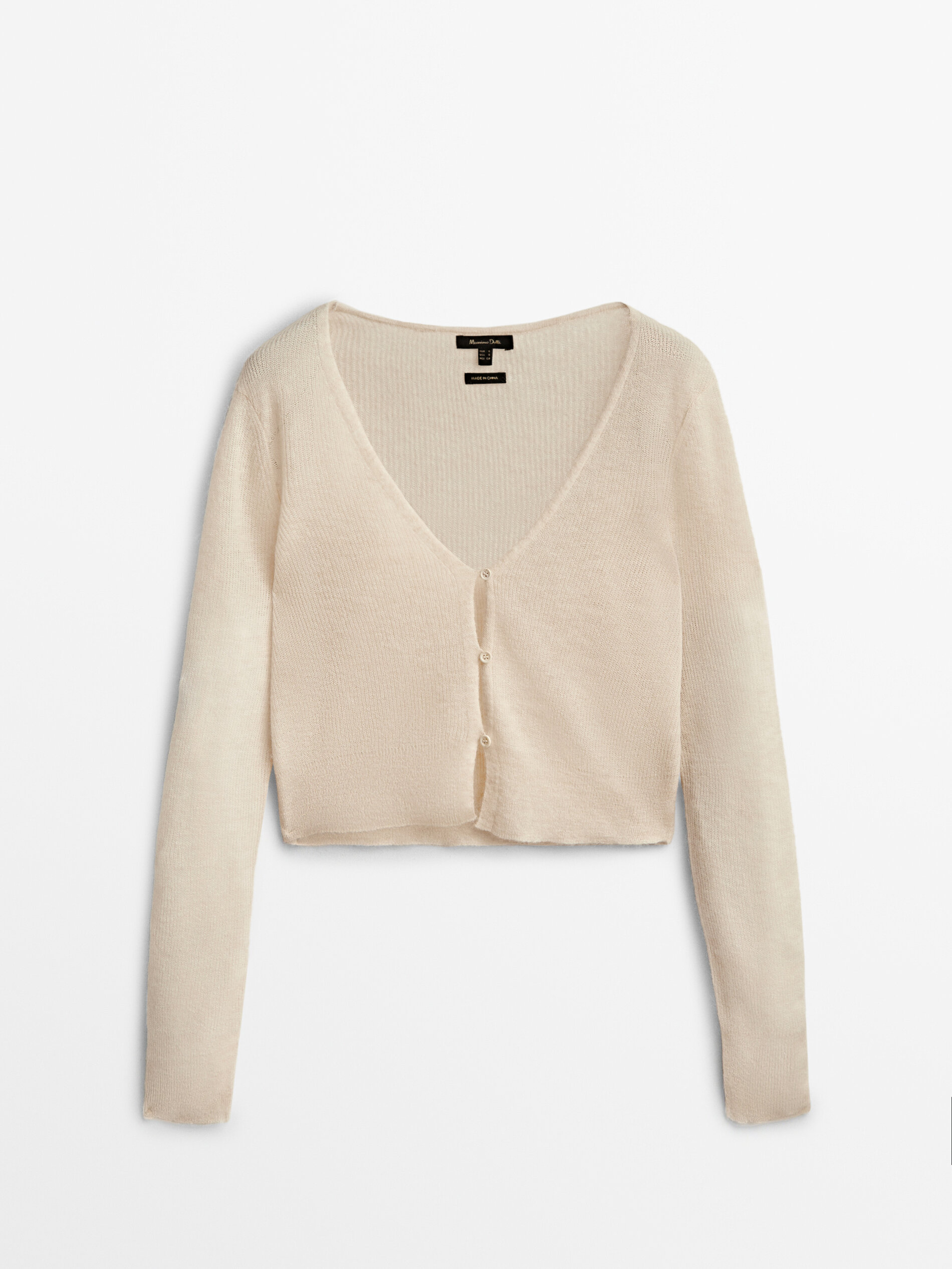 

Кардиган женский Massimo Dutti 05639613710 бежевый XS, 05639613710