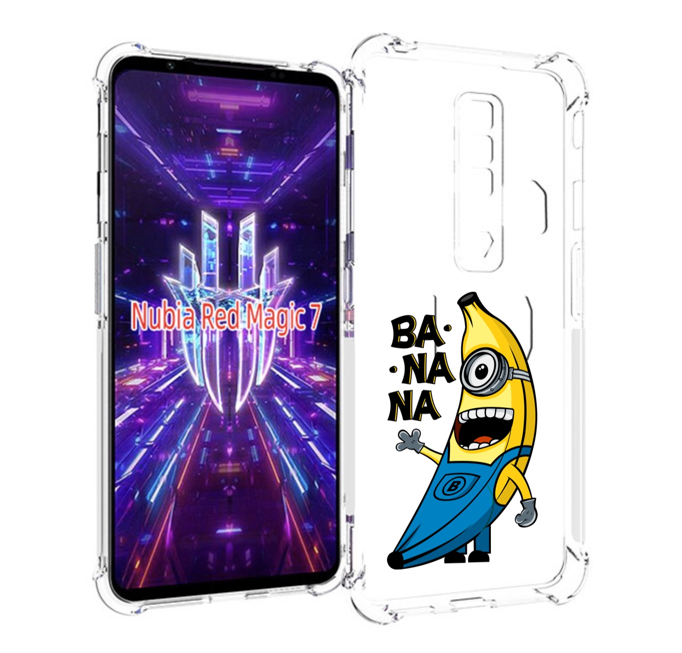 

Чехол MyPads Банана-миньон для ZTE Nubia Red Magic 7, Прозрачный, Tocco