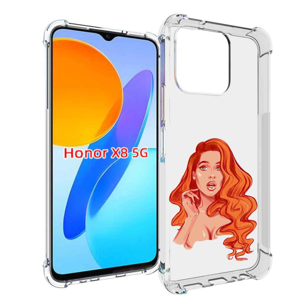 

Чехол MyPads рыжая-девушка-модельной-внешности женский для Honor X8 5G, Прозрачный, Tocco