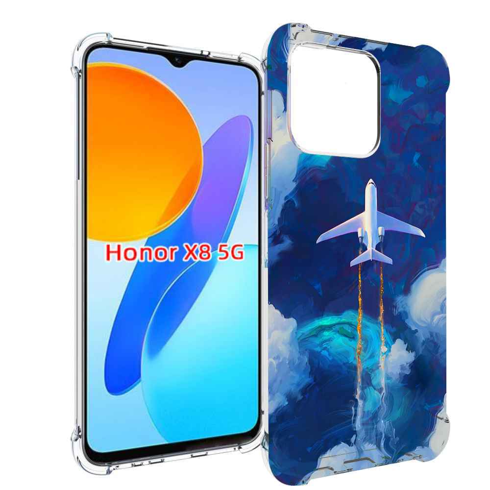 

Чехол MyPads самолет-в-небе-рисунок для Honor X8 5G, Прозрачный, Tocco
