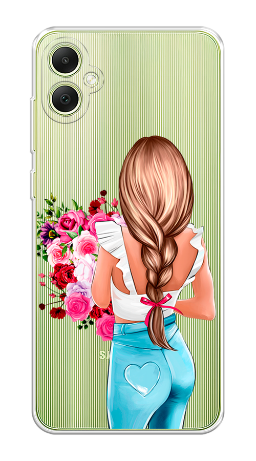 

Чехол на Samsung Galaxy A05 "Девушка с цветами", Коричневый;розовый;бирюзовый, 2108750-1