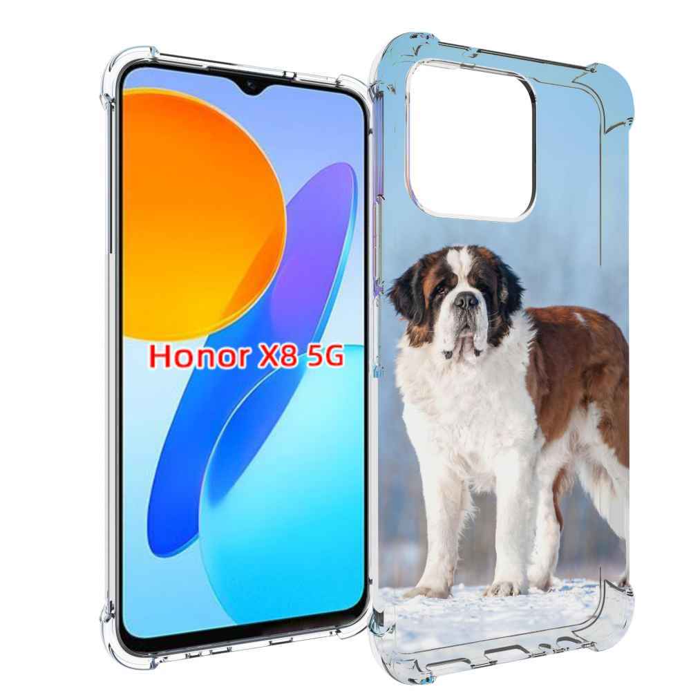 

Чехол MyPads сенбернар для Honor X8 5G, Прозрачный, Tocco